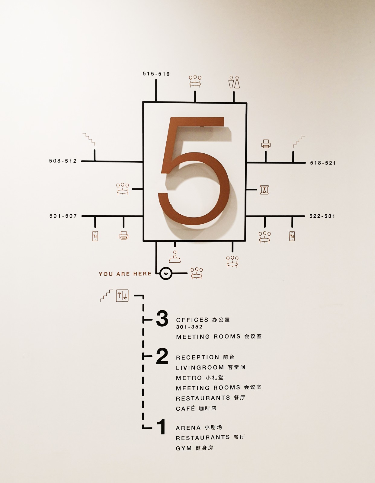 商務(wù)樓室內(nèi)墻面印刷