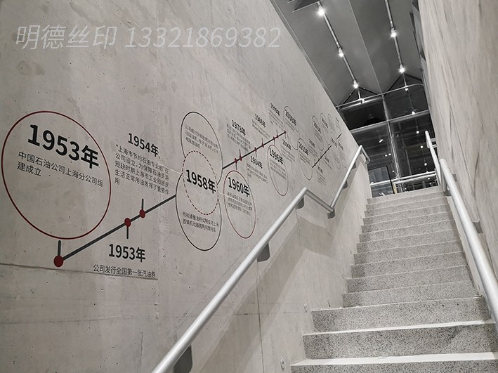 樓梯墻面印文字2